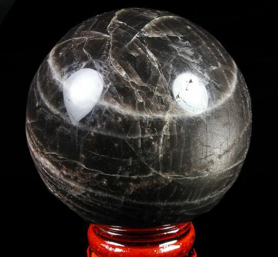 Polished, Black Moonstone Sphere - Madagascar #78936